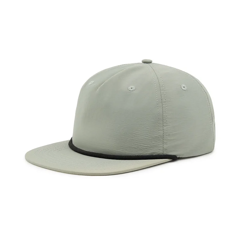 Recycled Nylon Lightweight Blank 5-Panel Flat Bill Rope Cap | NCN5