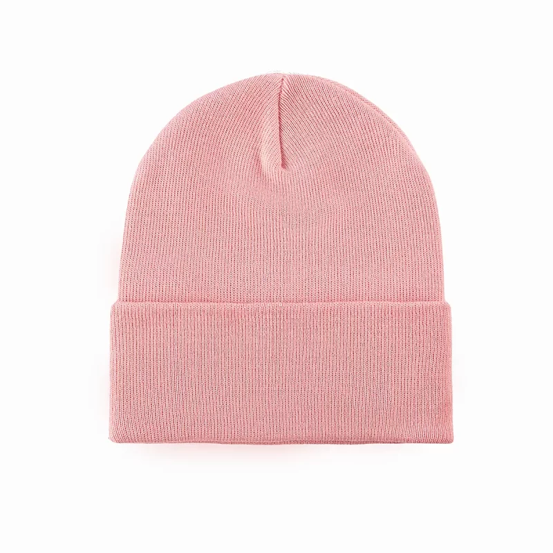 100% RPET Knit Blank Cuffed Beanie-pink-PBN0110