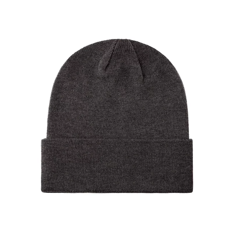 100% RPET Knitted Blank Cuffed Beanie-grey-PBN0207