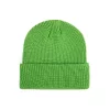 100% rPET Blank Classic Ribbed Cuffed Beanie-green-PBN0606