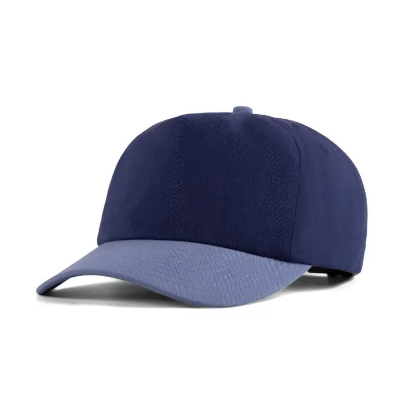 Organic Cotton rPET Two-Tone Vacation Blank Baseball Cap – Family Set-Dark blue&Light blue-FOS508-main image