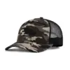Recycled Cotton 5-Panel Camouflage rPET Blank Mesh Trucker Cap-Army green camo-CCT506-main image