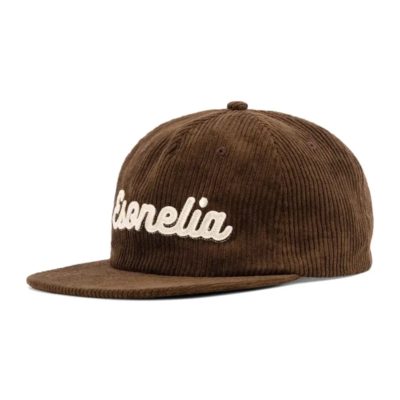 Applique Corduroy Flat Cap