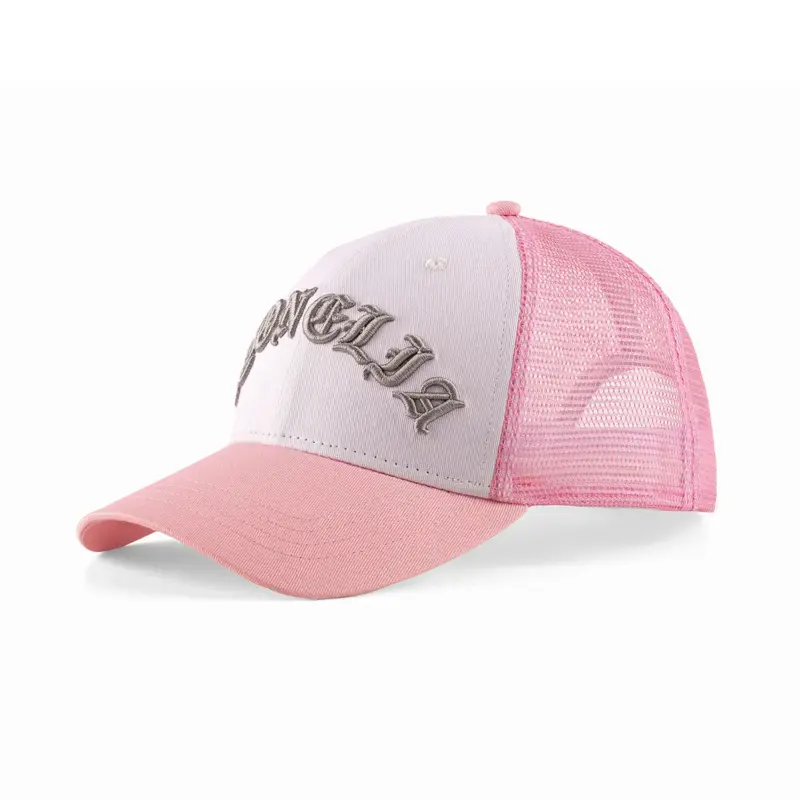 Recycled Cotton Embroidered Logo Colorblock Mesh Cap