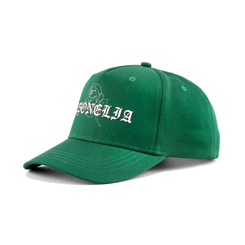 Recycled Cotton Embroidery Silk Screen Rose Baseball Cap