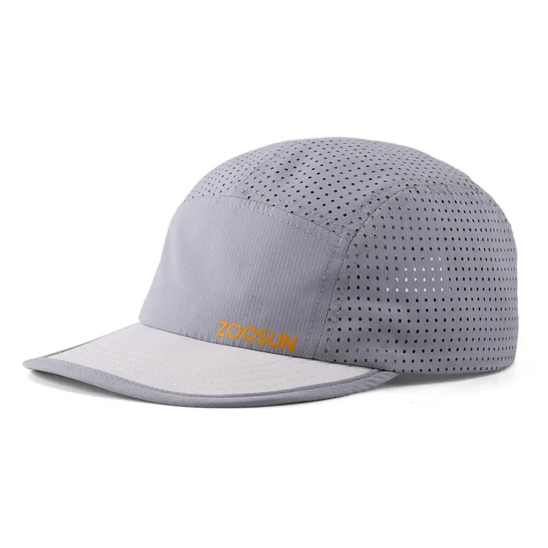 Recycled Nylon Laser-Punched Thin Sports Five-Panel Cap