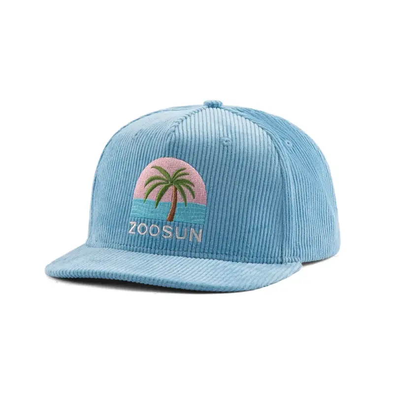 Coconut Tree Embroidery Beach Snapback Hat