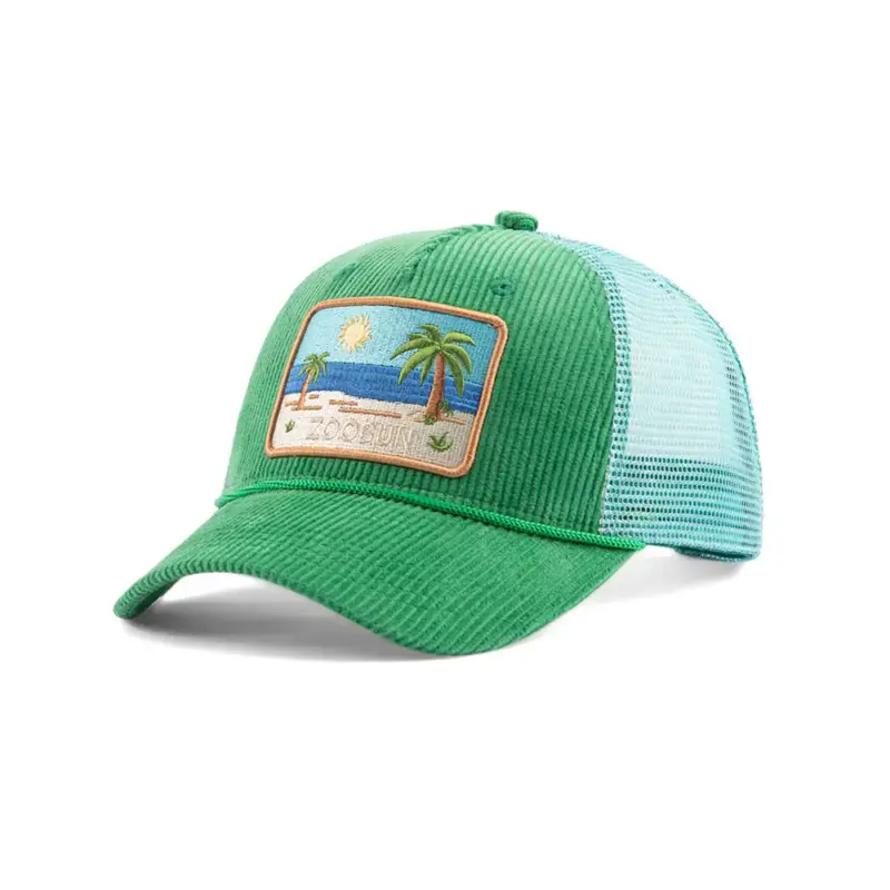 Coconut Tree Embroidery Beach Trucker Hat