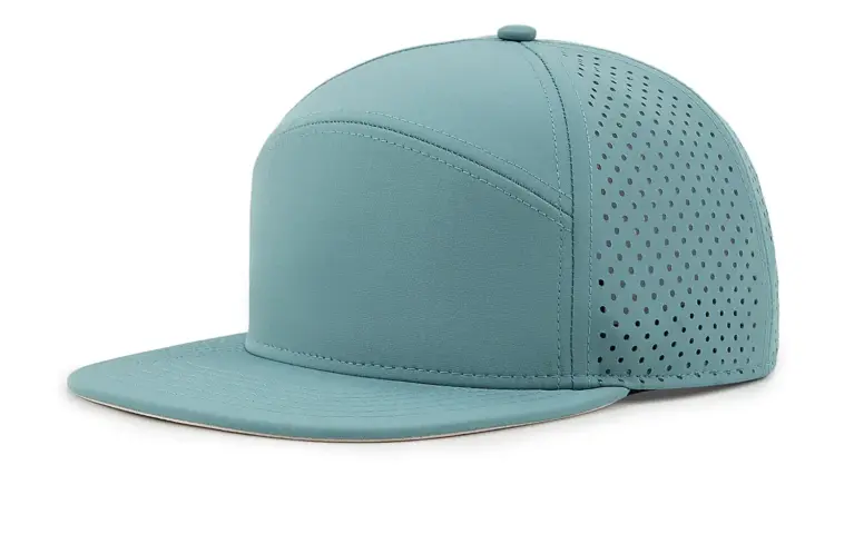 Performance Snapback Hat Laser Perforated Cap sky blue PSN608